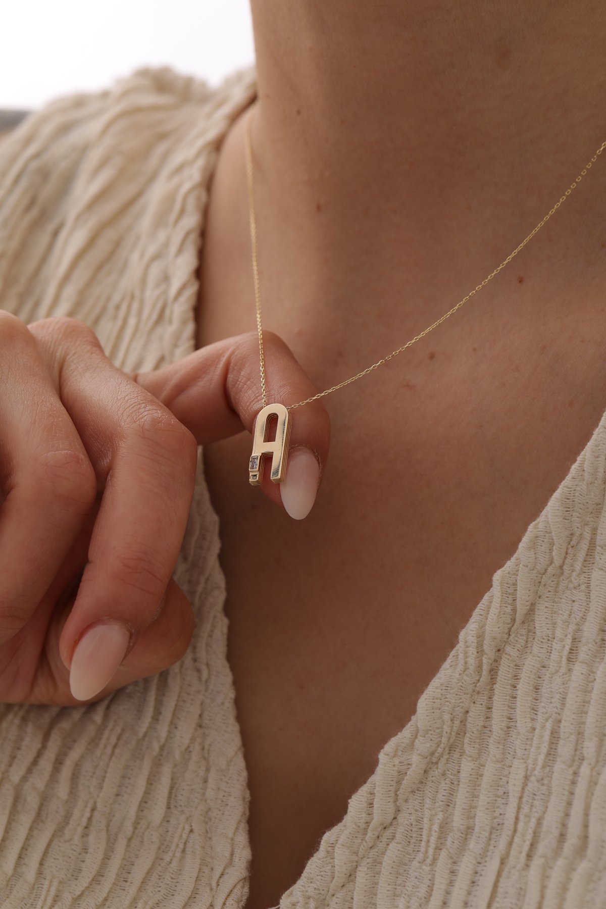 Tektaşlı Harf Kolye - Yavuz Kuyumculuk (4)