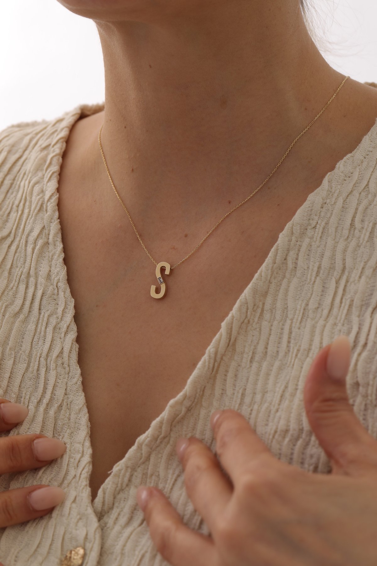 Tektaşlı Harf Kolye - Yavuz Kuyumculuk (1)