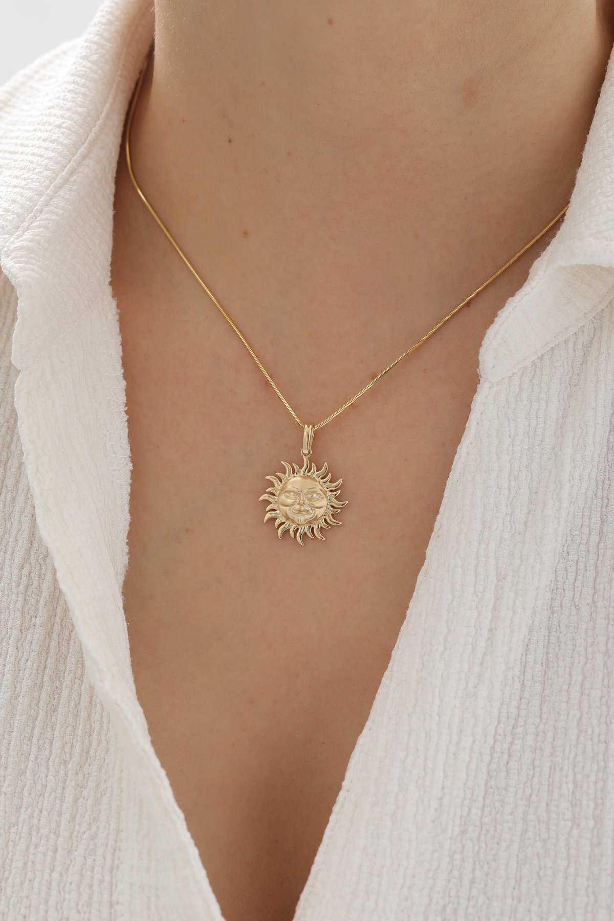 Tondo Zincir Güneş Kolye - Yavuz Kuyumculuk (1)