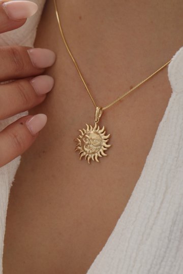 Tondo Zincir Güneş Kolye - 2