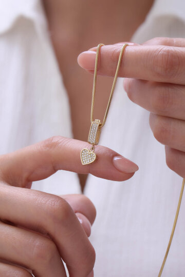 Tondo Zincir Kalp Kolye - 3