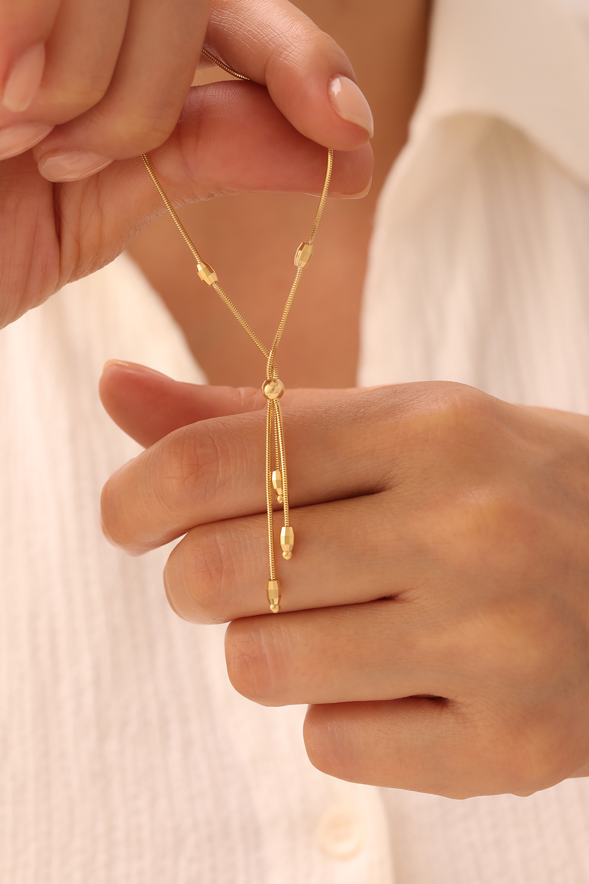 Tondo Zincir Silindir Sallantılı Kolye - Yavuz Kuyumculuk (3)