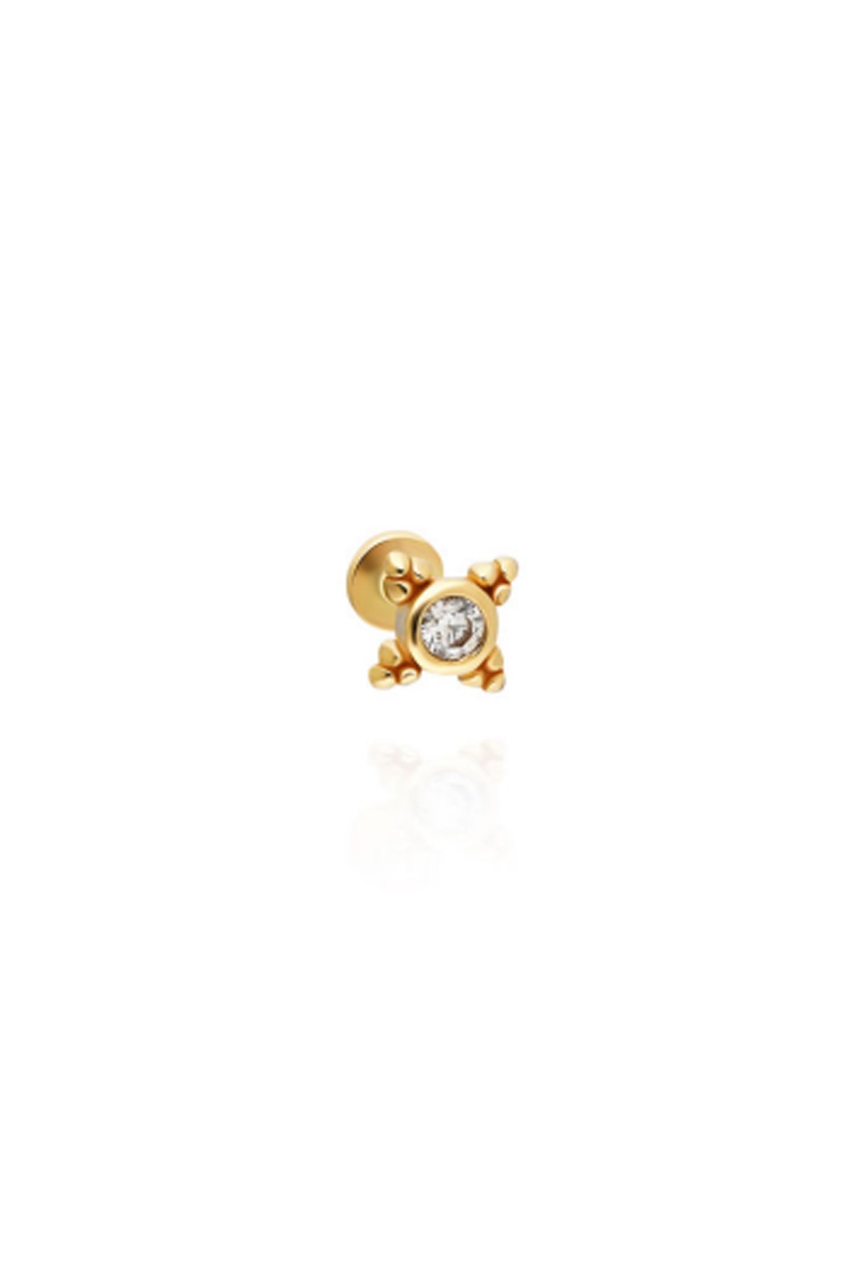 Top Detaylı Tektaş Tragus Piercing - Yavuz Kuyumculuk (1)