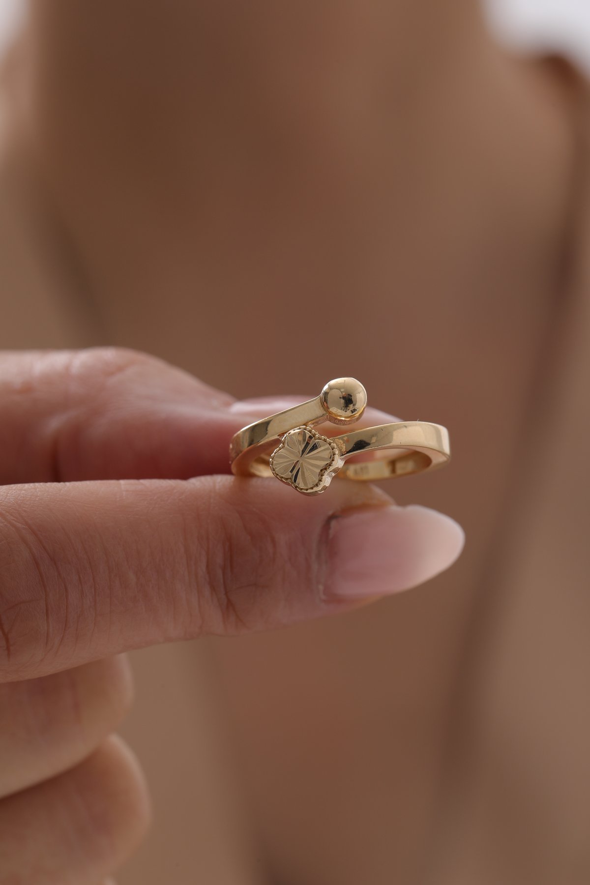 Top Detaylı Yonca Yüzük - Yavuz Kuyumculuk (3)