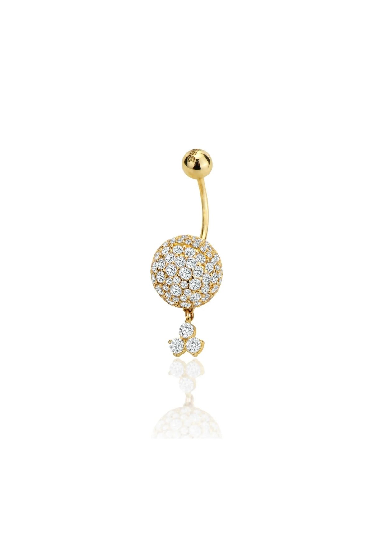 Top Taşlı Sallantılı Göbek Piercing - Yavuz Kuyumculuk (1)