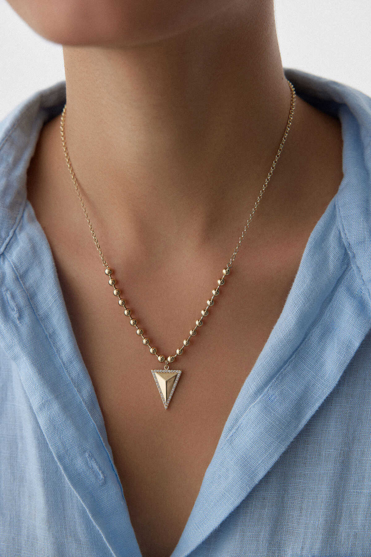 Toplu Üçgen Kolye - Yavuz Kuyumculuk (2)