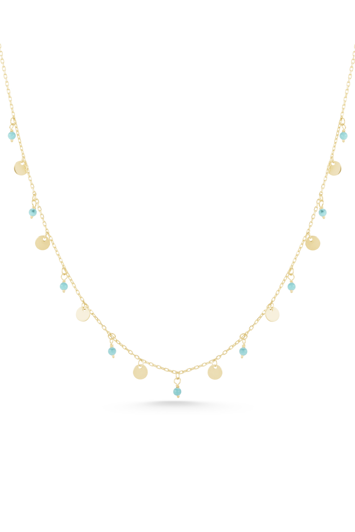 Turkuaz Pullu Kolye - Yavuz Kuyumculuk (2)