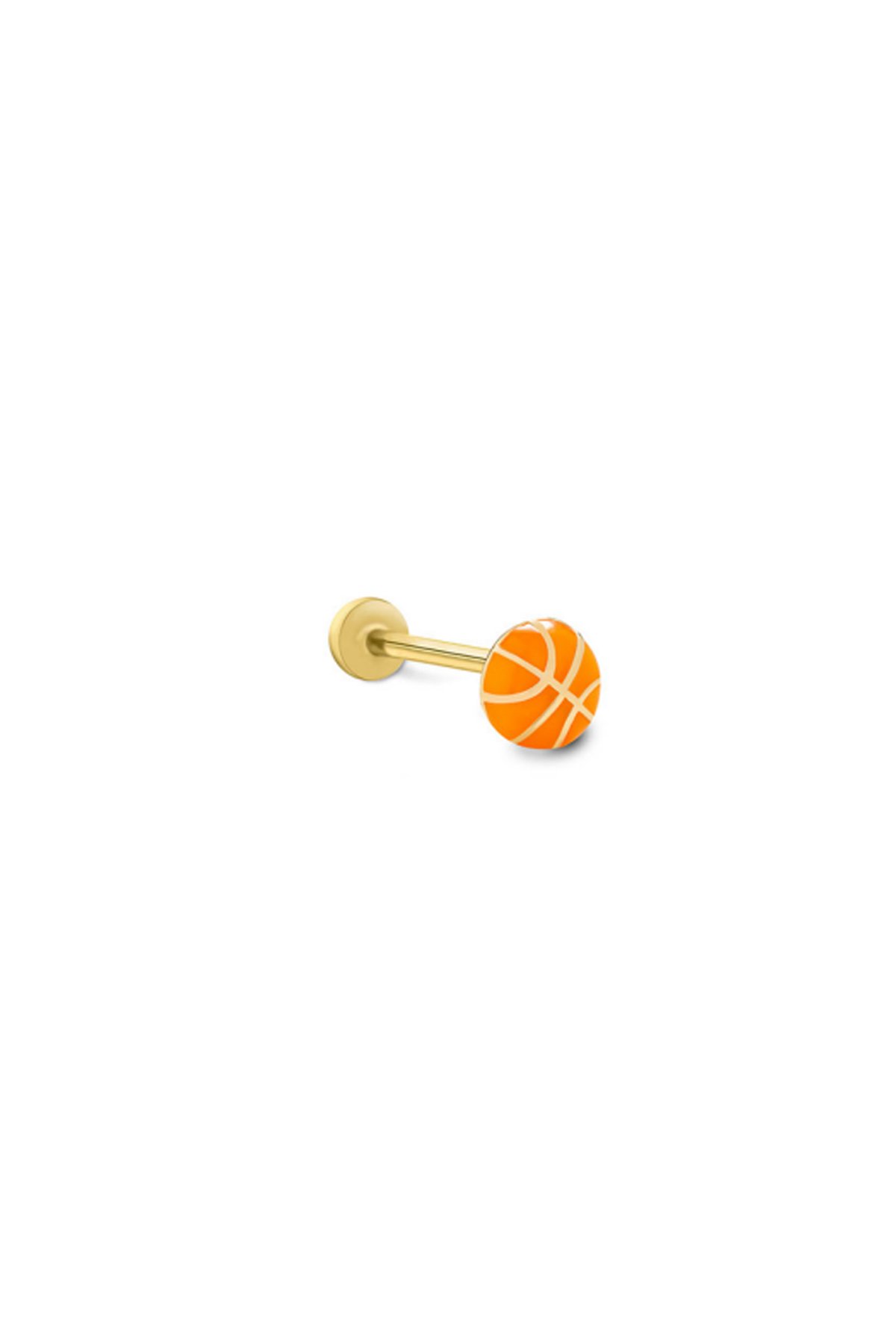 Turuncu Mineli Basketbol Topu Tragus Piercing - Yavuz Kuyumculuk (1)