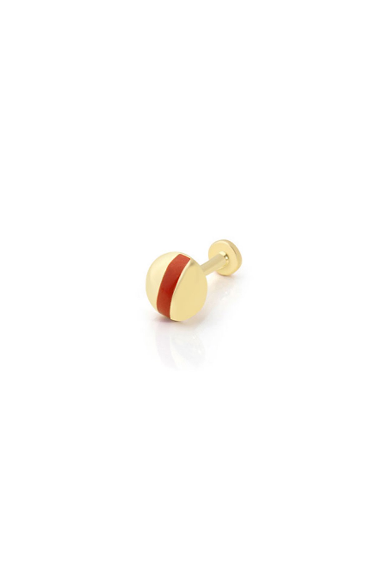 Turuncu Mineli Bombe Tragus Piercing - Yavuz Kuyumculuk (1)