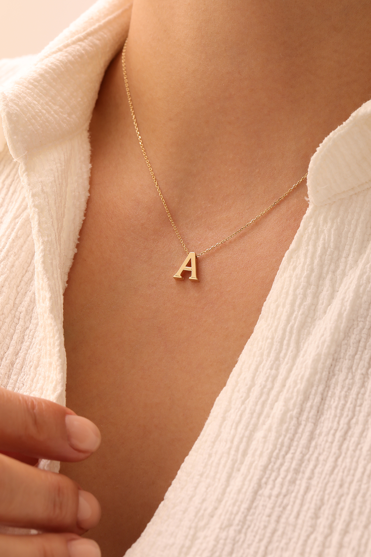 Üç Boyutlu Harf Kolye - Yavuz Kuyumculuk (1)