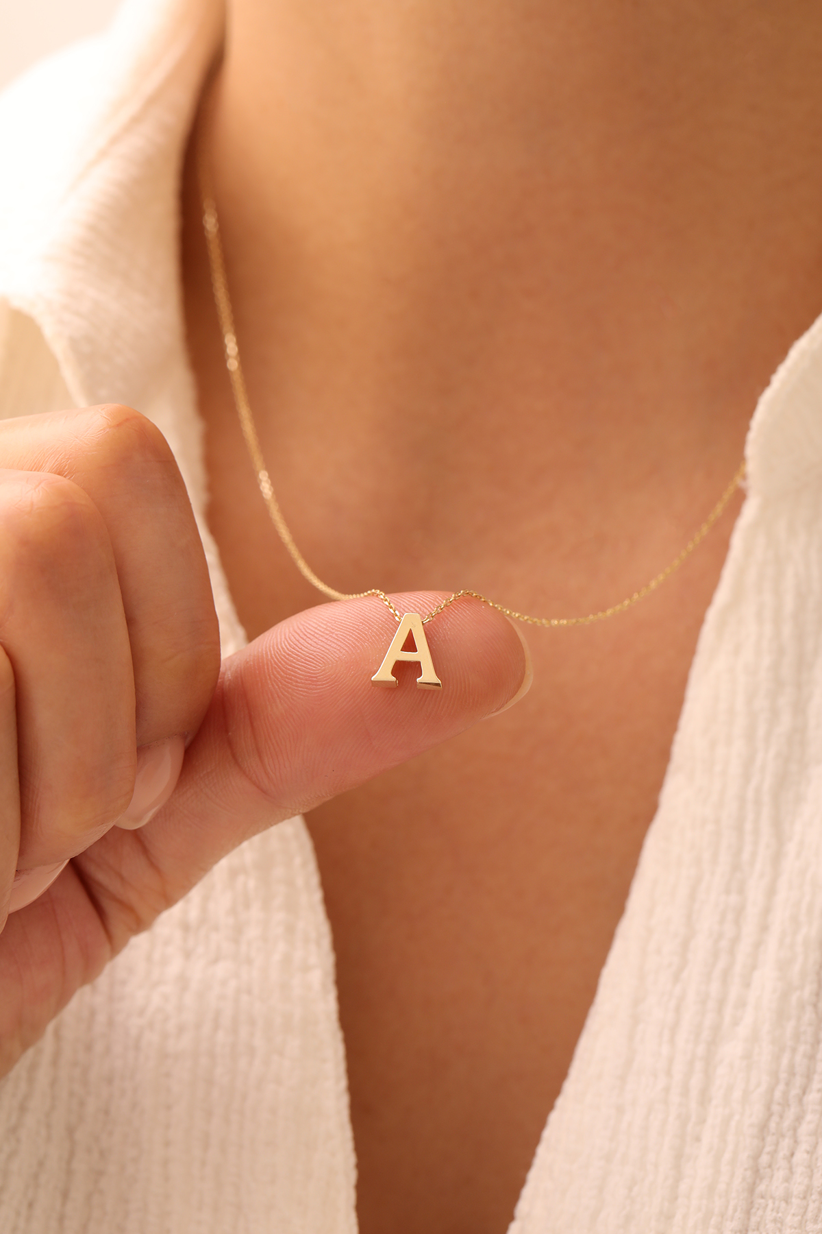 Üç Boyutlu Harf Kolye - Yavuz Kuyumculuk (2)