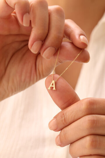 Üç Boyutlu Harf Kolye - 3