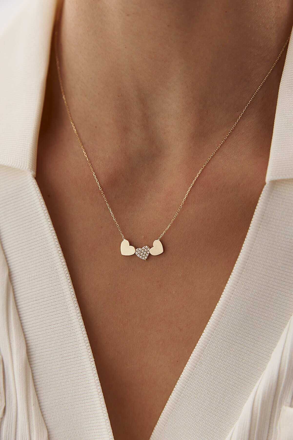 Üç Kalp Kolye - Yavuz Kuyumculuk (2)