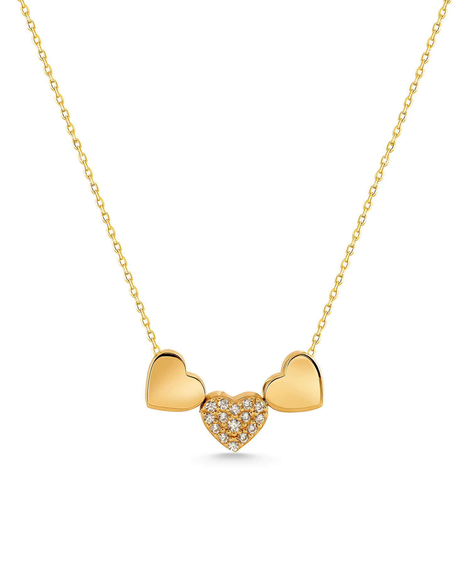 Üç Kalp Kolye - Yavuz Kuyumculuk (1)