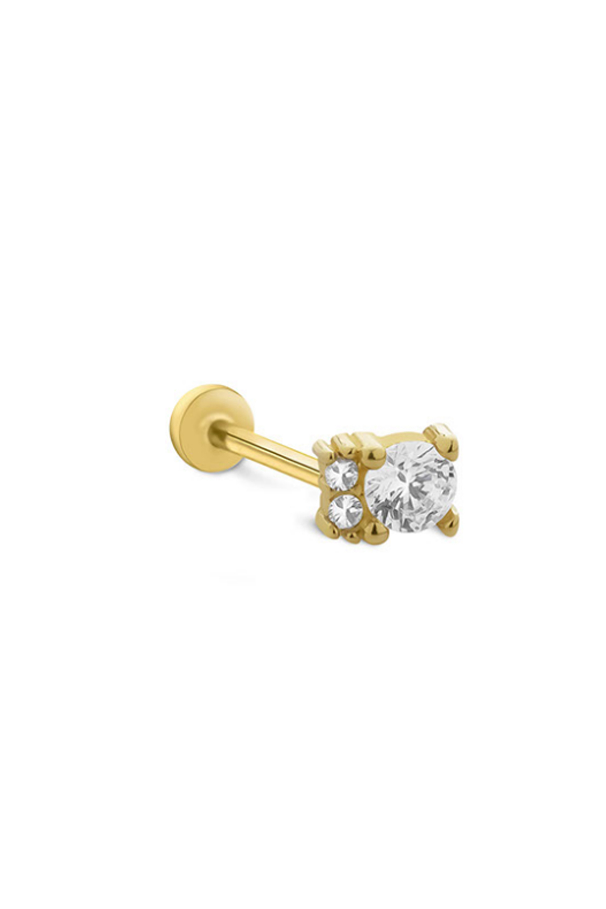 Üç Taşlı Tragus Piercing - Yavuz Kuyumculuk (1)
