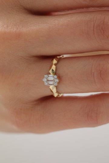 Üçgen Desen Baget Yüzük - 2