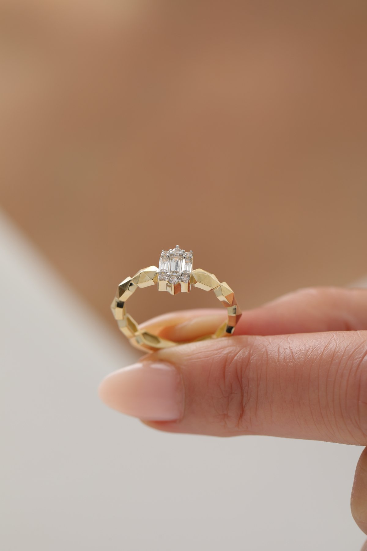 Üçgen Desen Baget Yüzük - Yavuz Kuyumculuk (3)