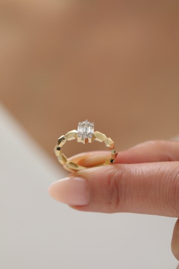 Üçgen Desen Baget Yüzük - 3