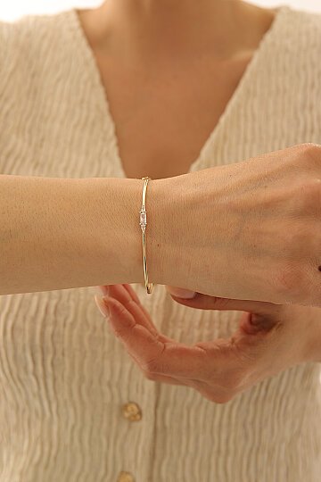 Üçgen Taşlı Baget Kelepçe - 2