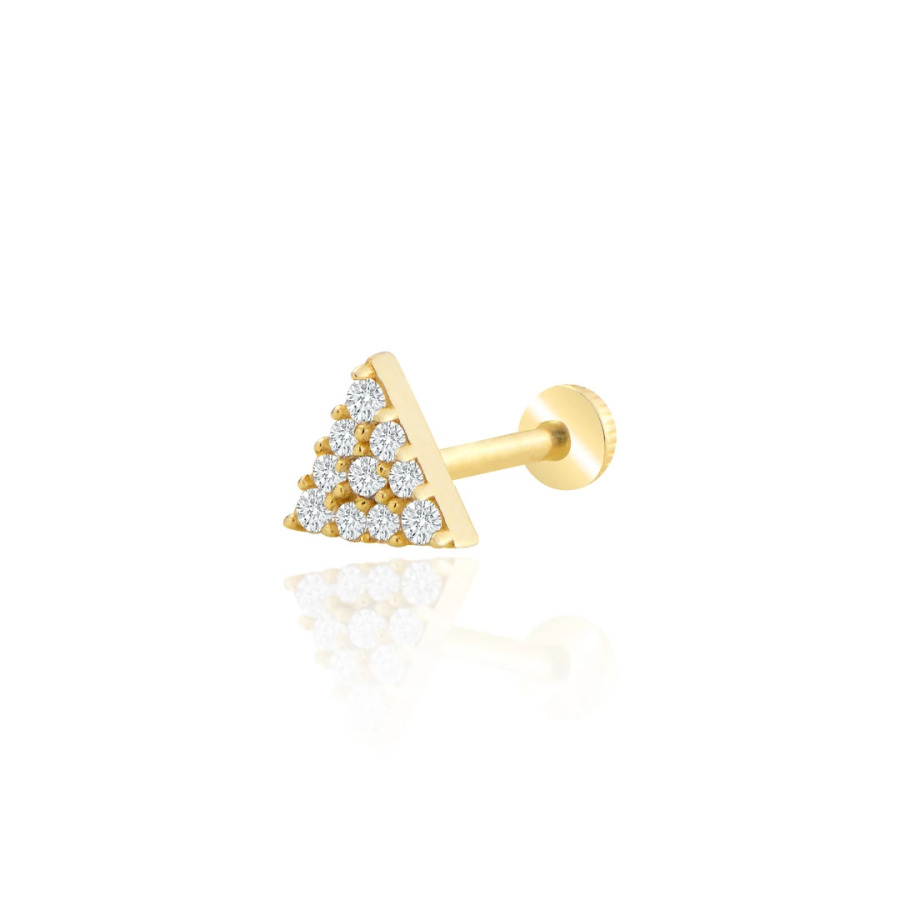 Üçgen Taşlı Tragus Piercing