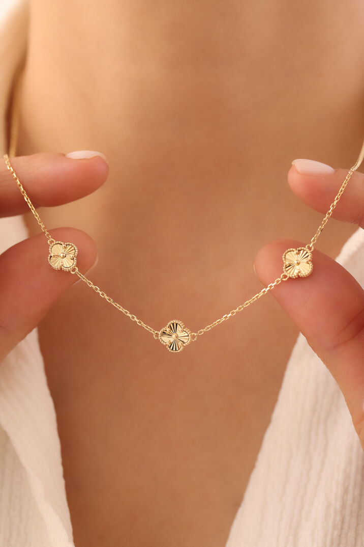 Üçlü Kalemli Yonca Kolye - Yavuz Kuyumculuk (1)