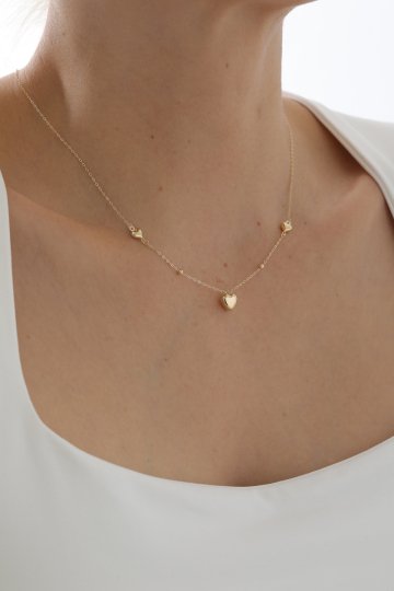 Üçlü Kalp Kolye - 3