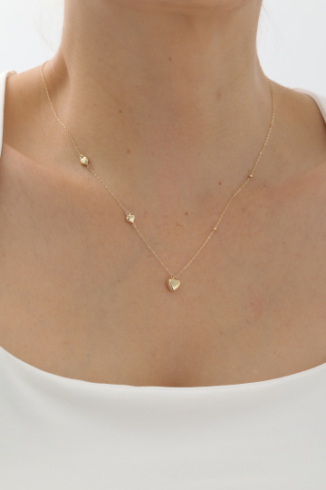 Üçlü Kalp Kolye - 1