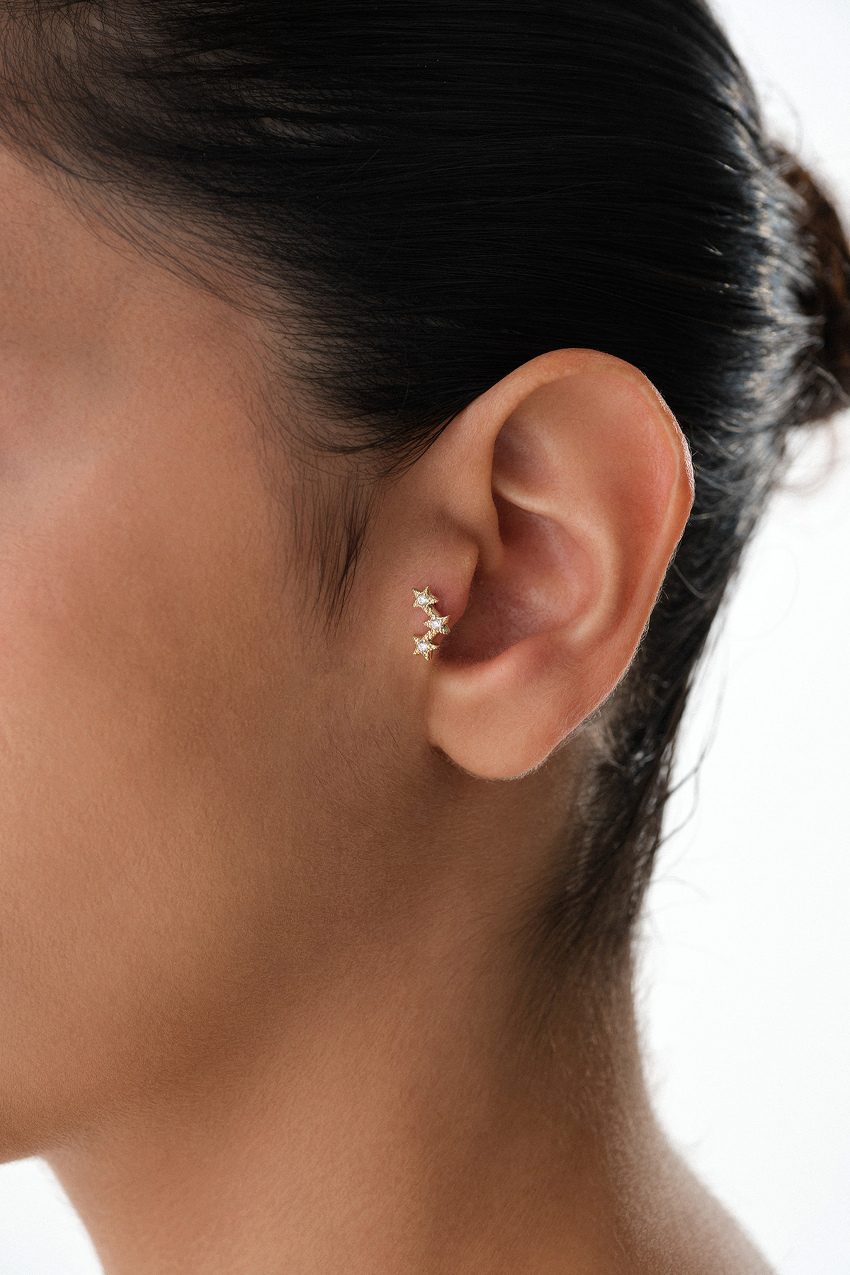 Üçlü Taşlı Yıldız Tragus - Yavuz Kuyumculuk (2)