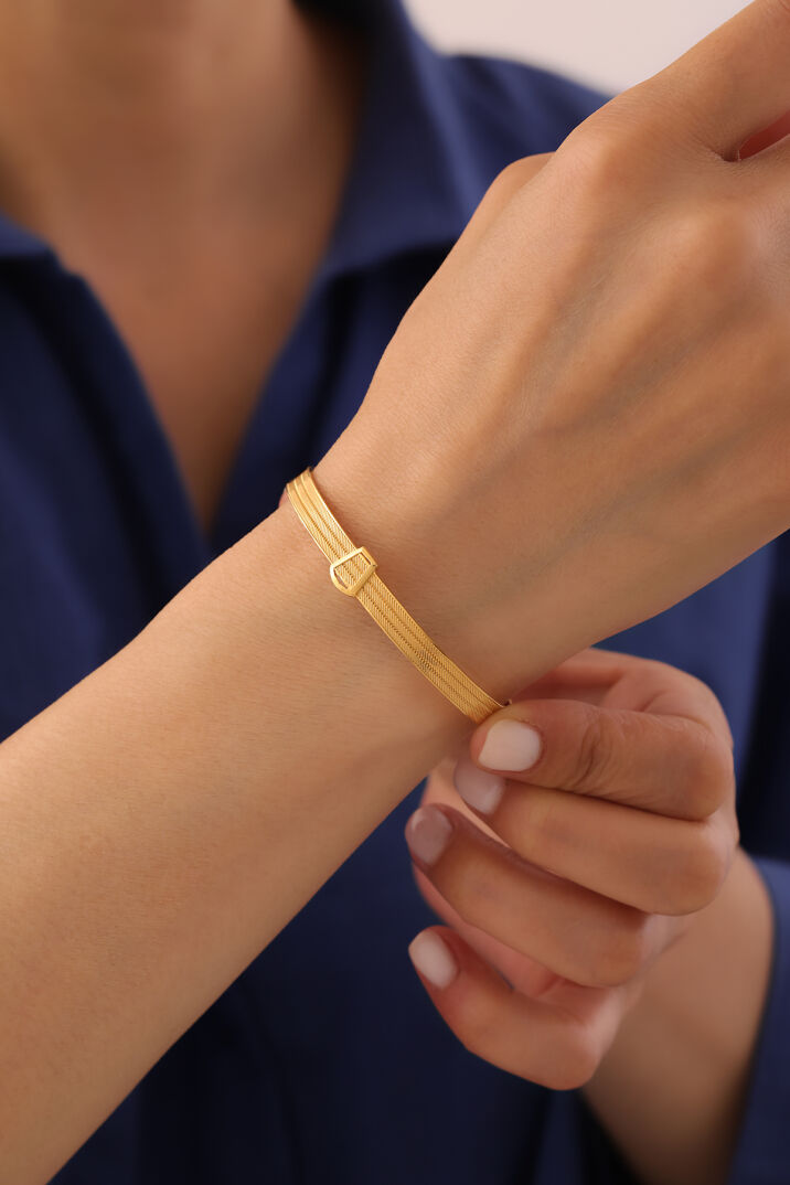 V Detaylı Trabzon Hasır Kelepçe - Yavuz Kuyumculuk