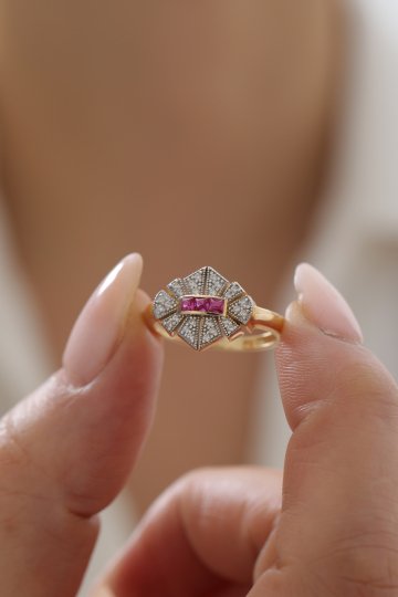 Vintage Yakut Yüzük - 3