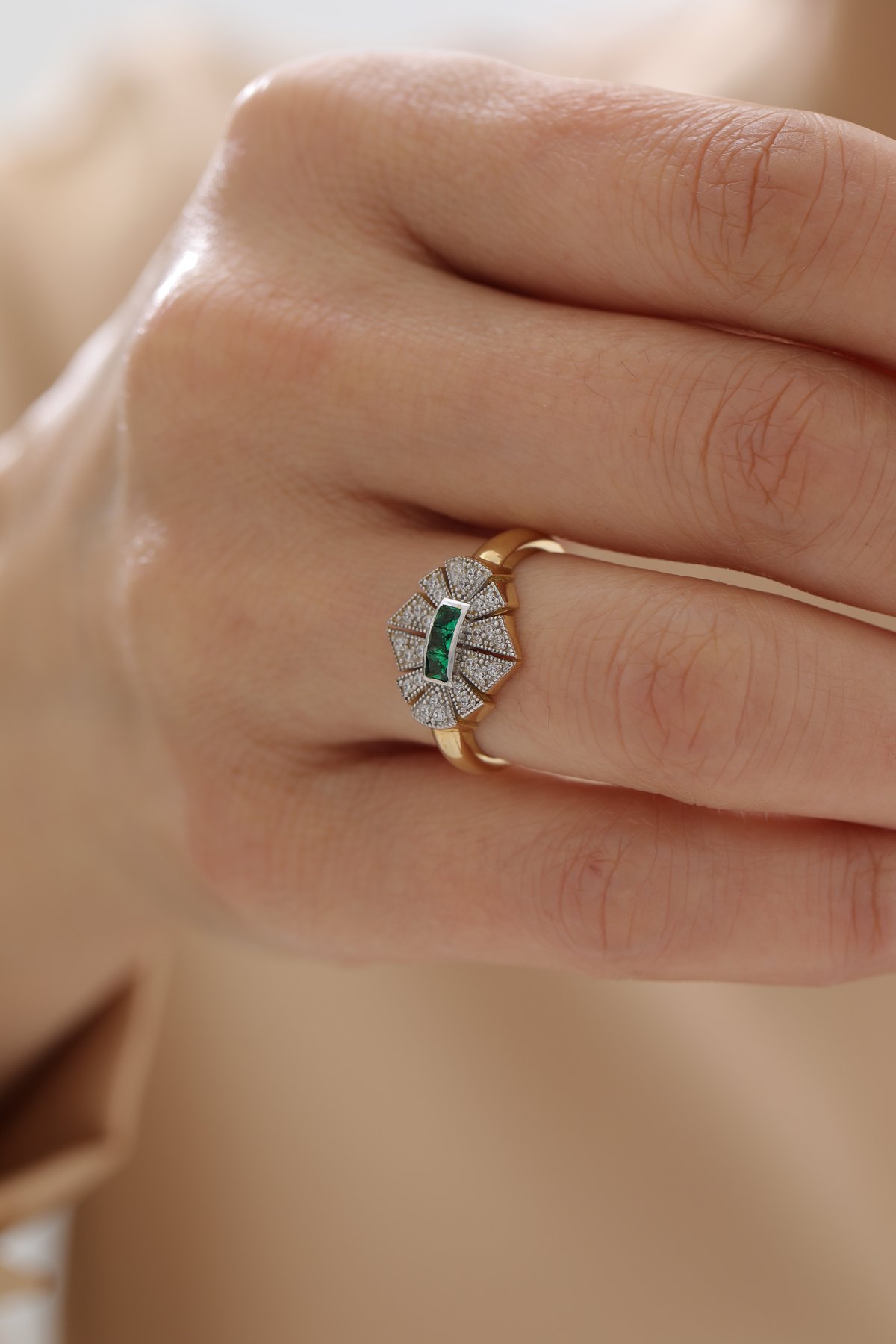 Vintage Zümrüt Yüzük - Yavuz Kuyumculuk (2)