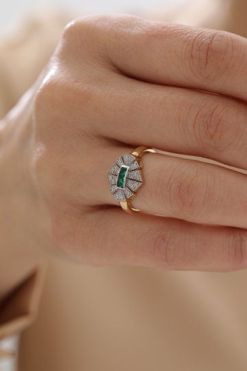 Vintage Zümrüt Yüzük - 2