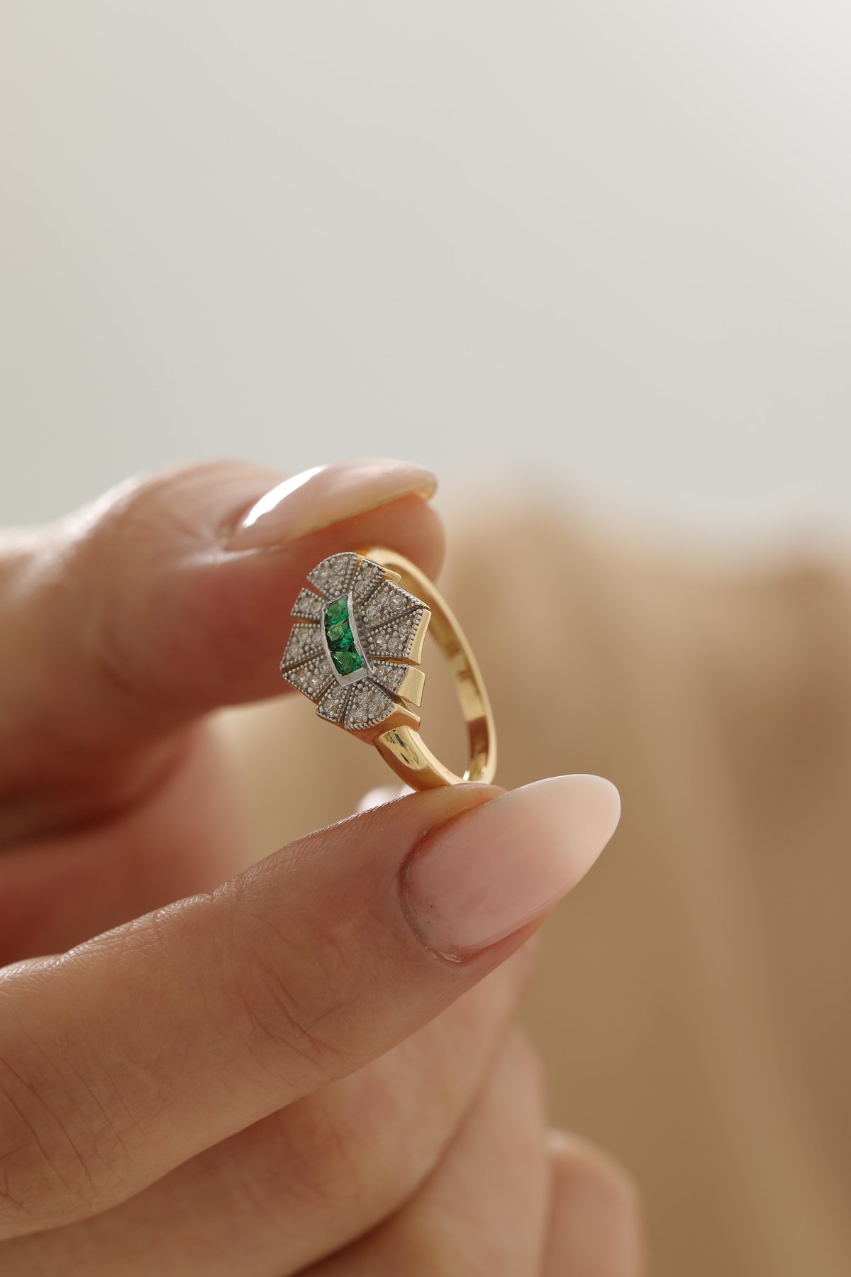 Vintage Zümrüt Yüzük - Yavuz Kuyumculuk (3)