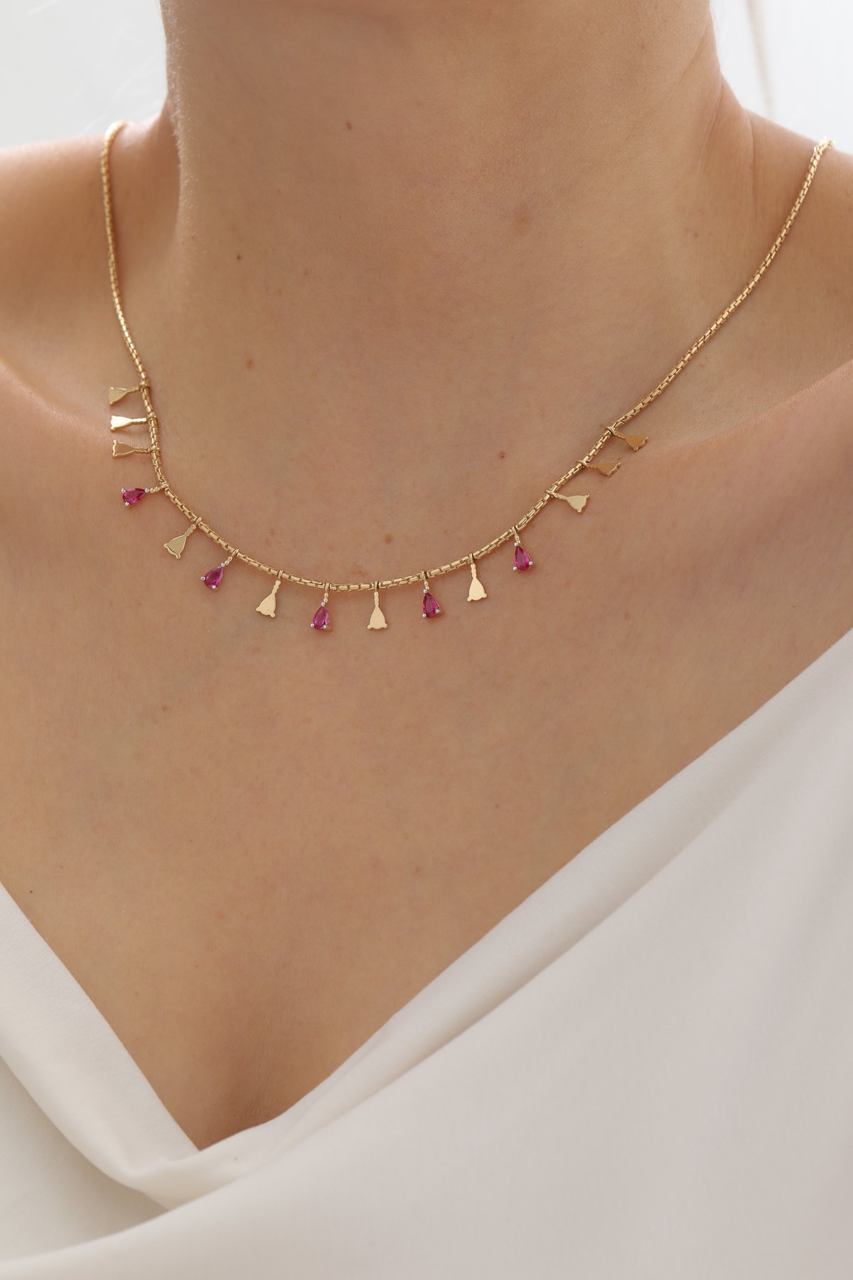 Yakut Sallantılı Kolye - Yavuz Kuyumculuk