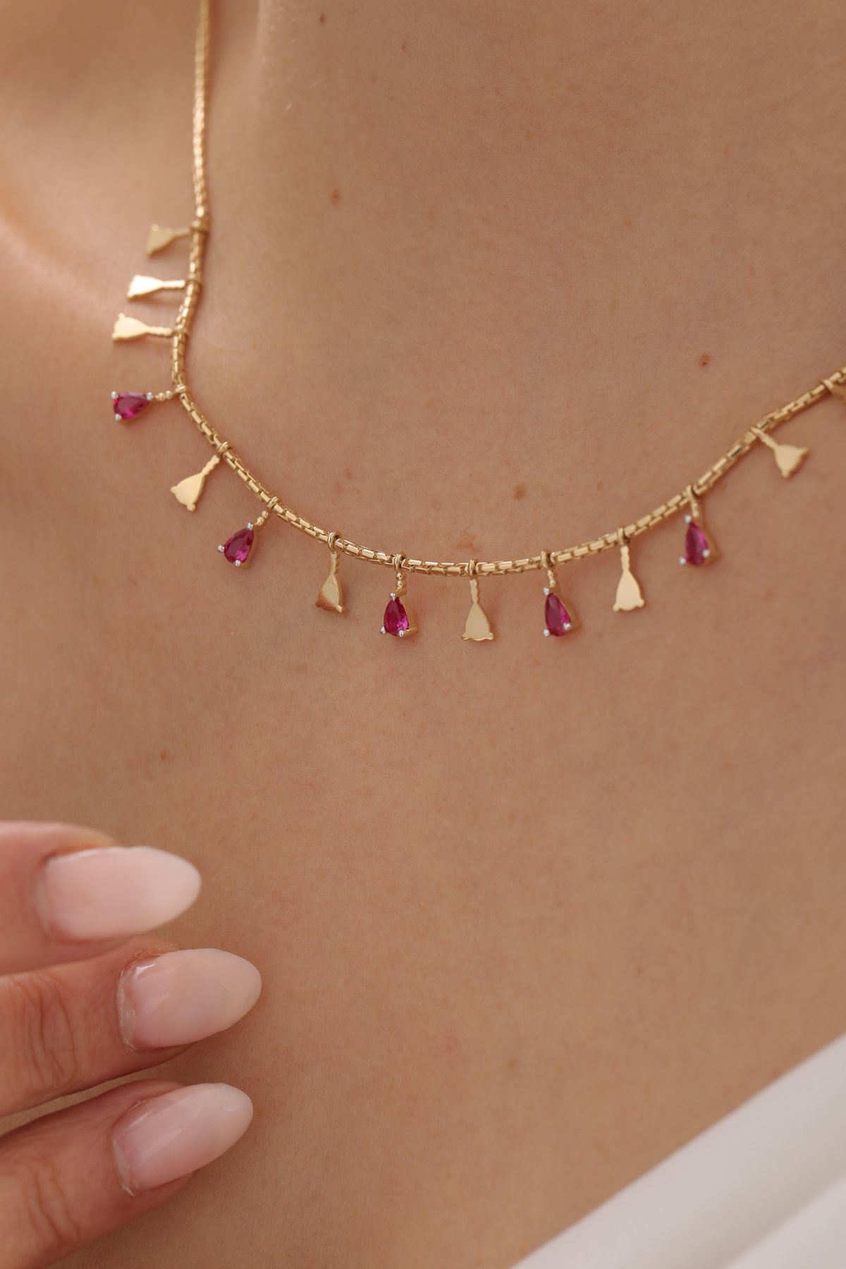 Yakut Sallantılı Kolye - Yavuz Kuyumculuk (1)