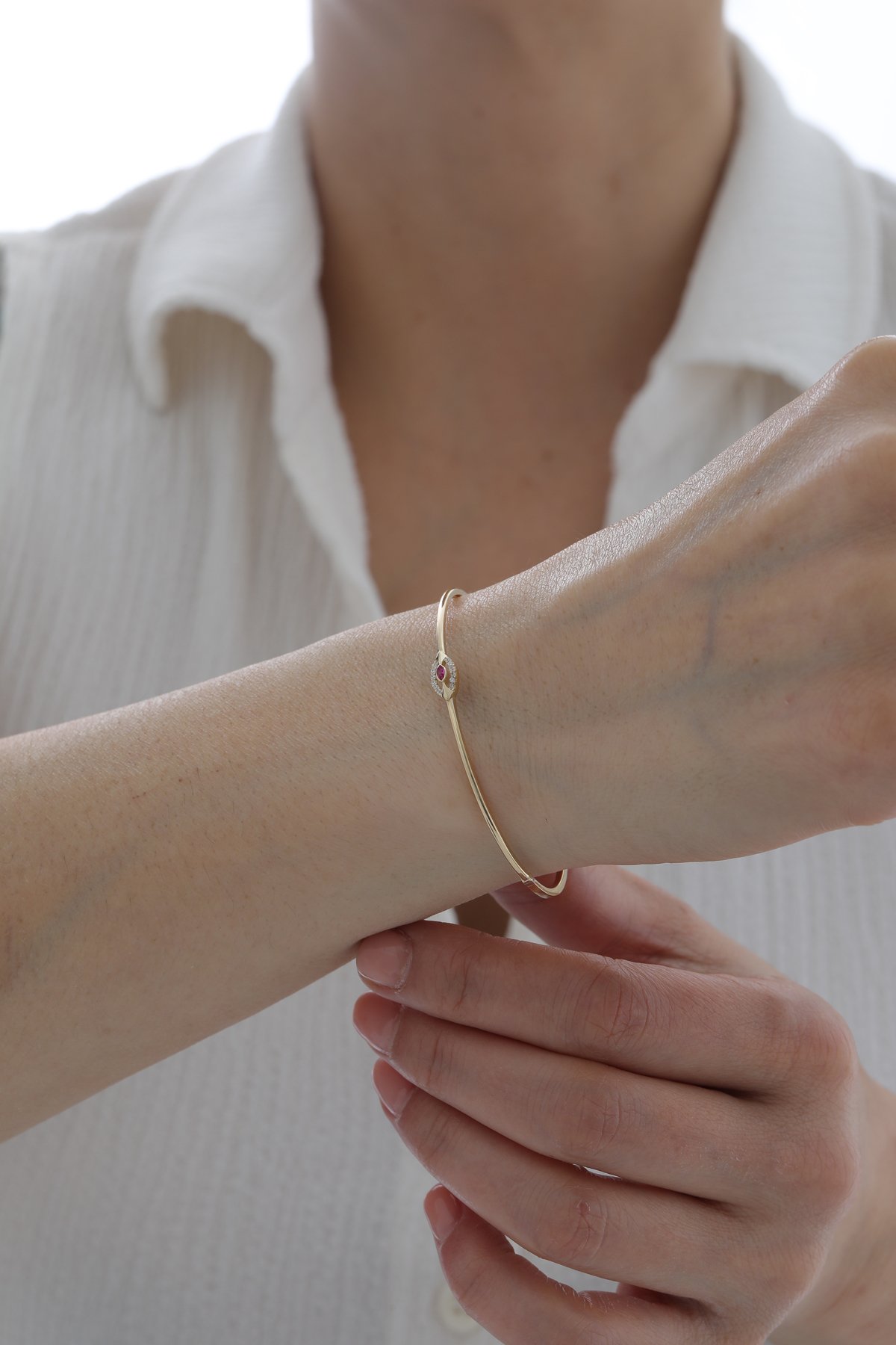 Yakut Taşlı Kelepçe - Yavuz Kuyumculuk (1)