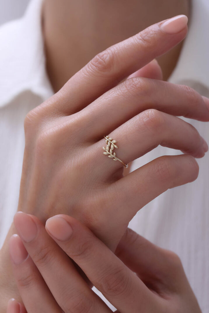 Yaprak Model Zarif Yüzük - Yavuz Kuyumculuk