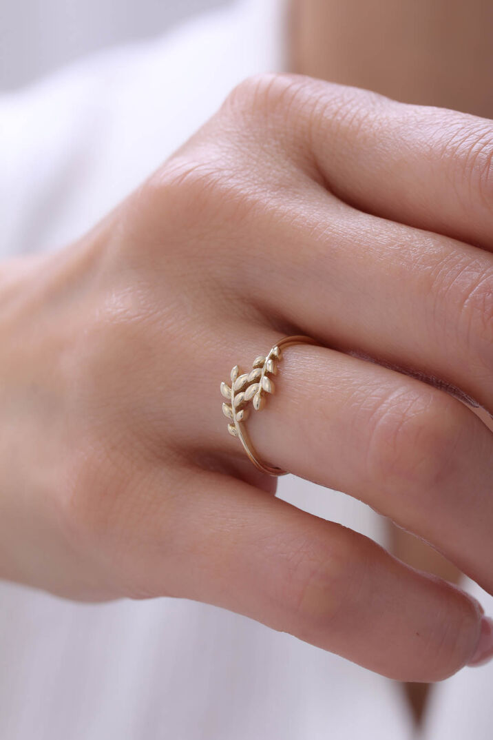 Yaprak Model Zarif Yüzük - Yavuz Kuyumculuk (1)