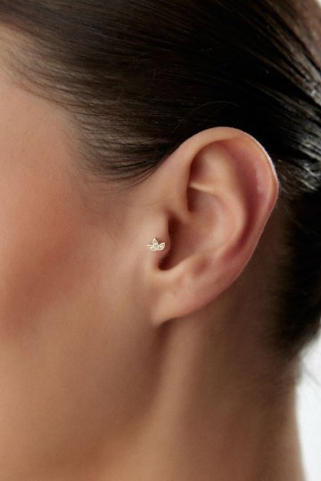 Yaprak Taşlı Piercing - 3
