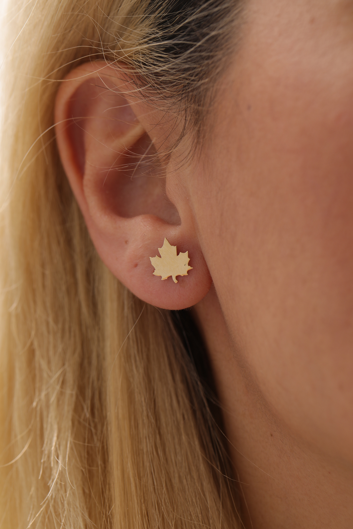 Yaprak Top Küpe - Yavuz Kuyumculuk