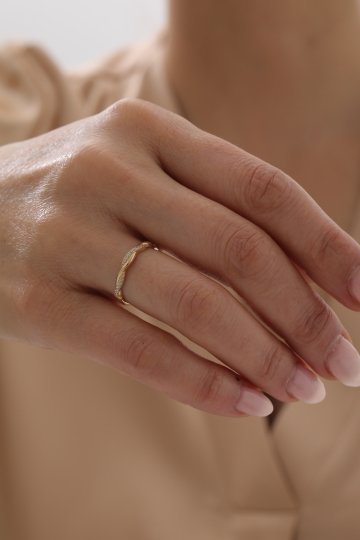 Yarı Taşlı Burgu Yüzük - 2