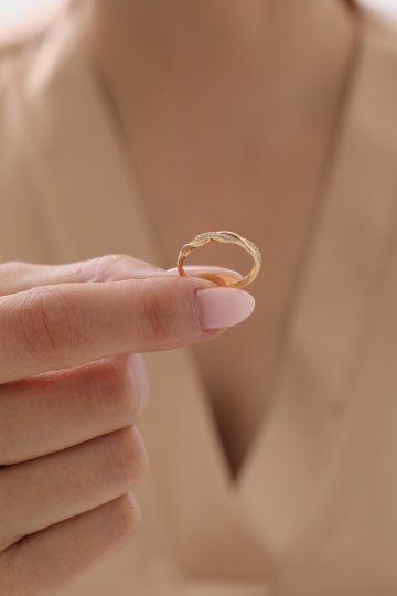 Yarı Taşlı Burgu Yüzük - 3