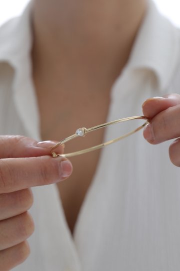 Yarı Taşlı Kalp Kelepçe - 3