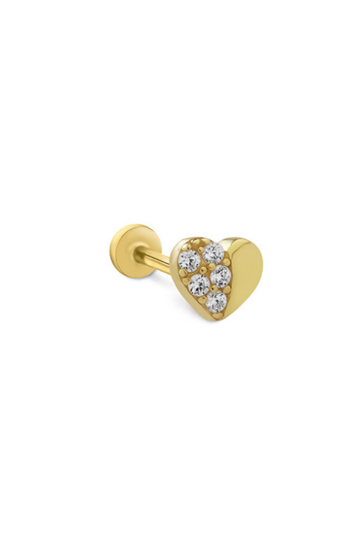 Yarı Taşlı Kalp Tragus Piercing - Yavuz Kuyumculuk (1)