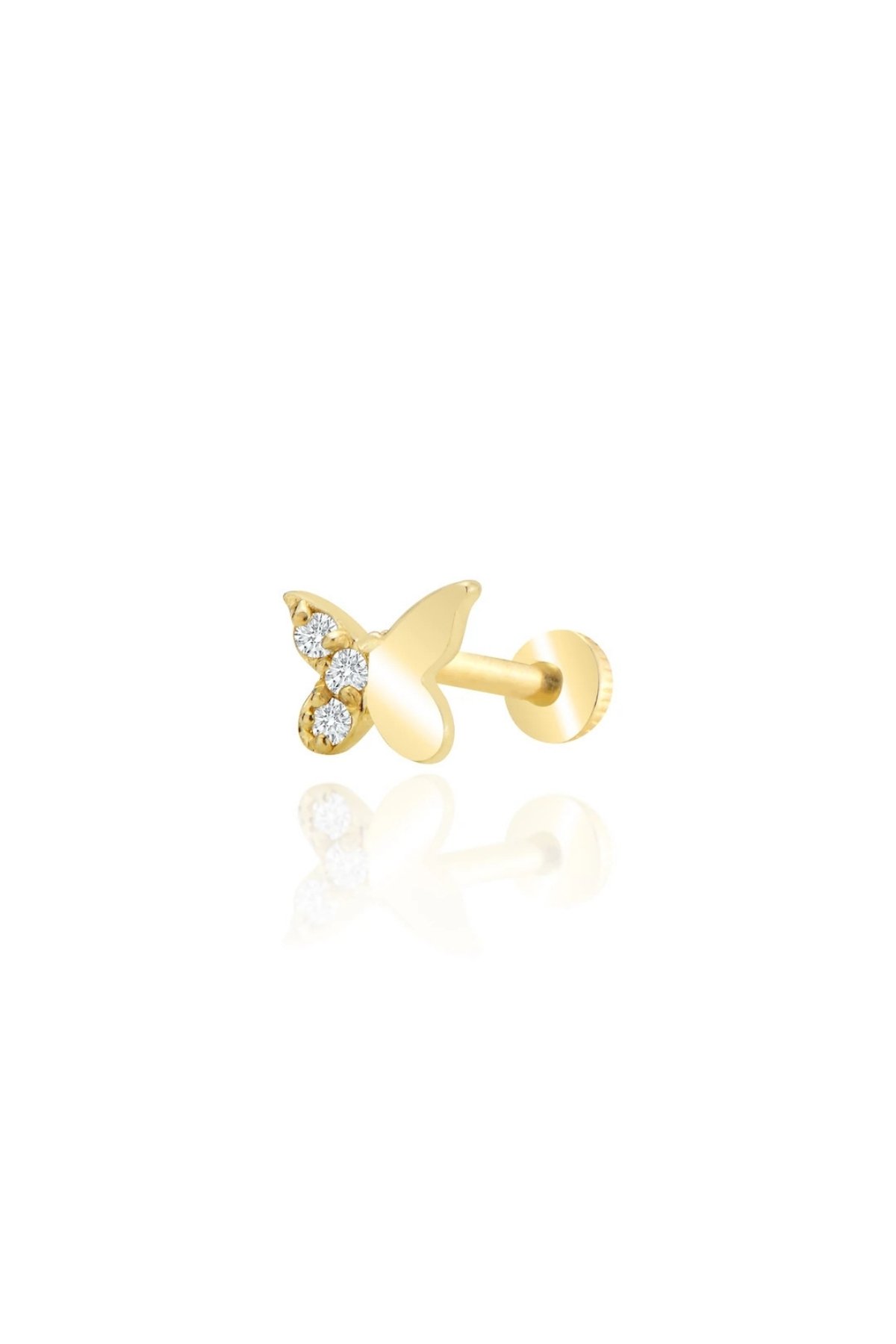 Yarı Taşlı Kelebek Tragus Piercing - Yavuz Kuyumculuk (1)