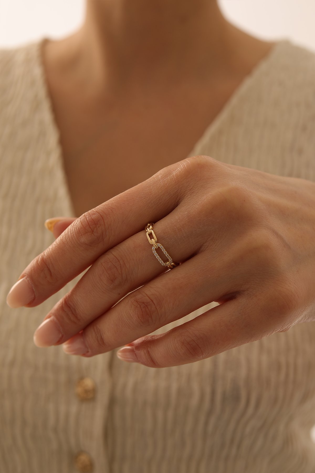 Yarı Taşlı Kordon Yüzük - Yavuz Kuyumculuk