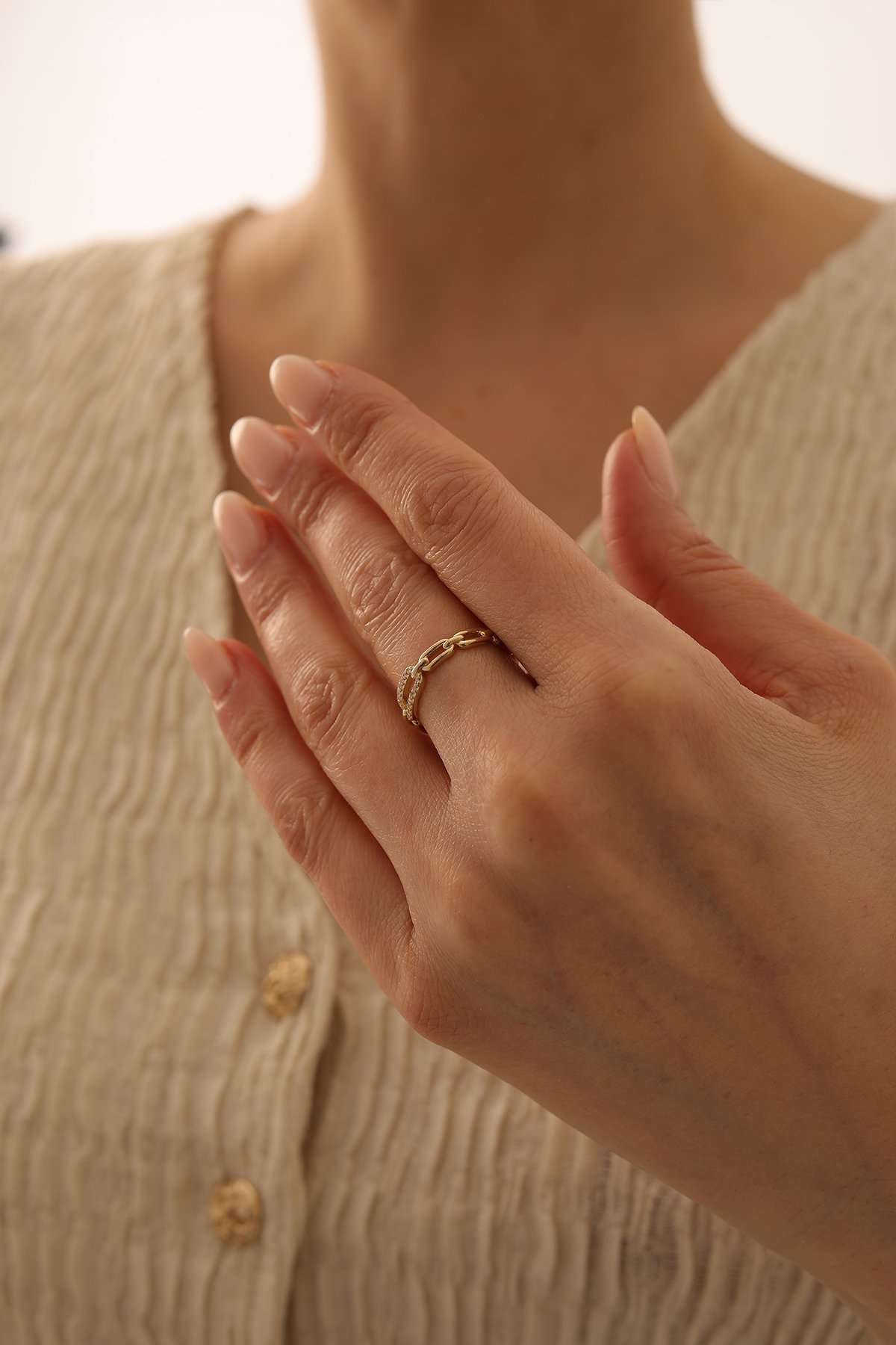 Yarı Taşlı Kordon Yüzük - Yavuz Kuyumculuk (1)