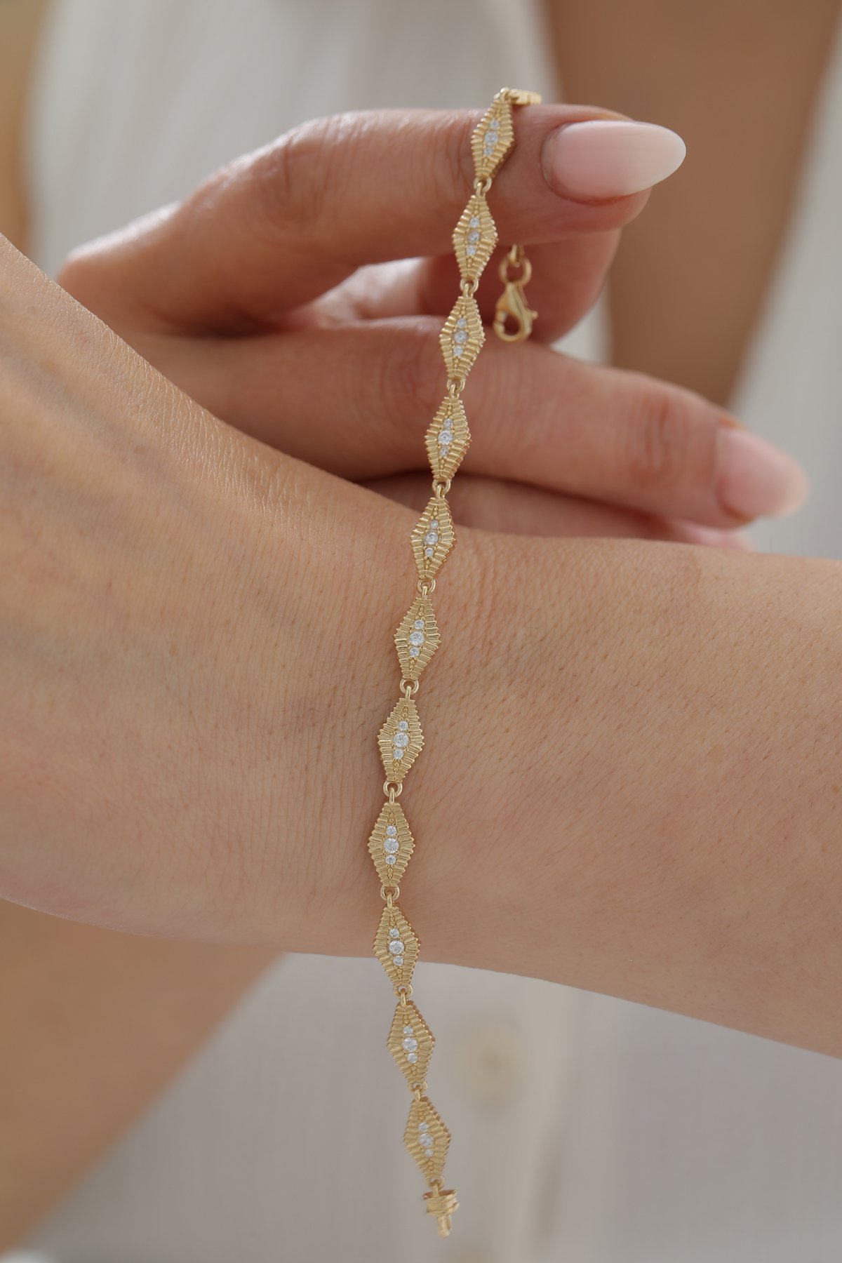 Yarı Taşlı Modern Bileklik - Yavuz Kuyumculuk (3)