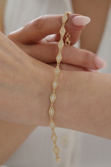 Yarı Taşlı Modern Bileklik - 3