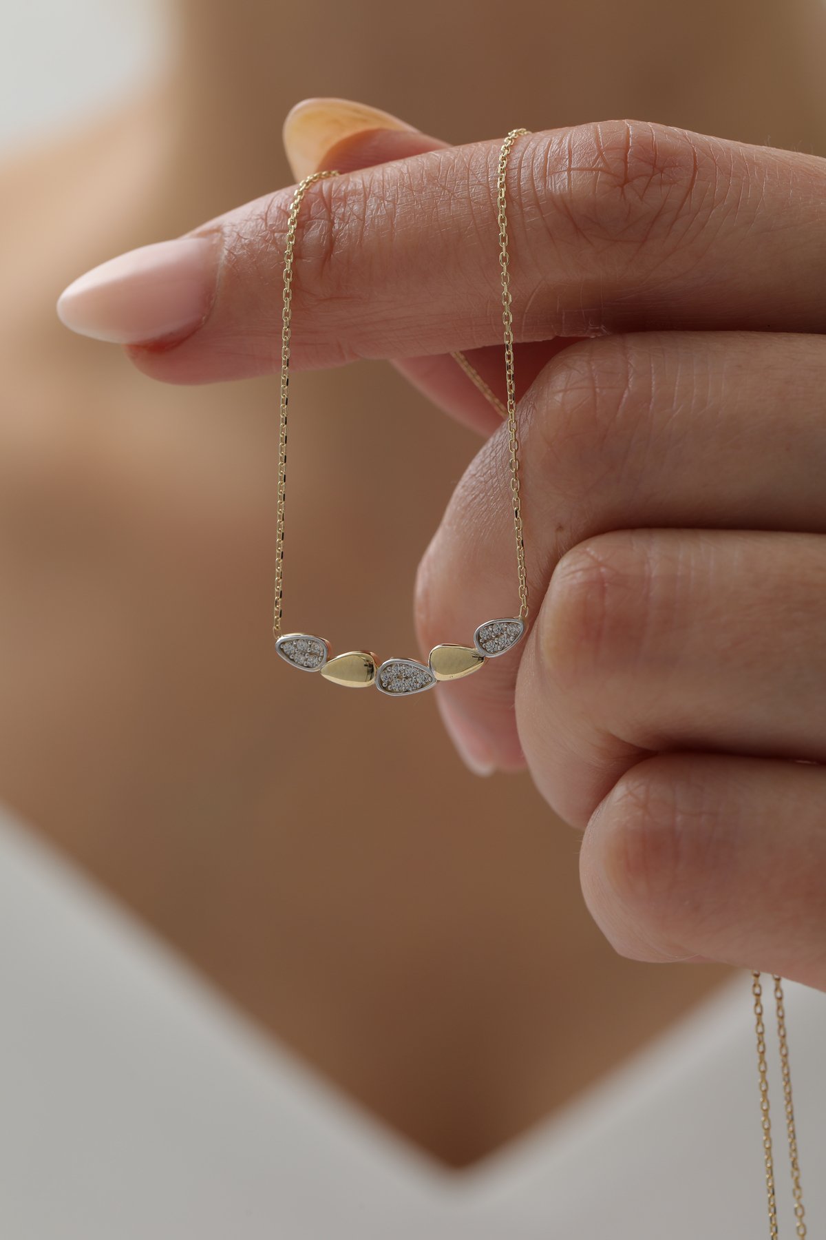 Yarı Taşlı Oval Kolye - Yavuz Kuyumculuk (3)